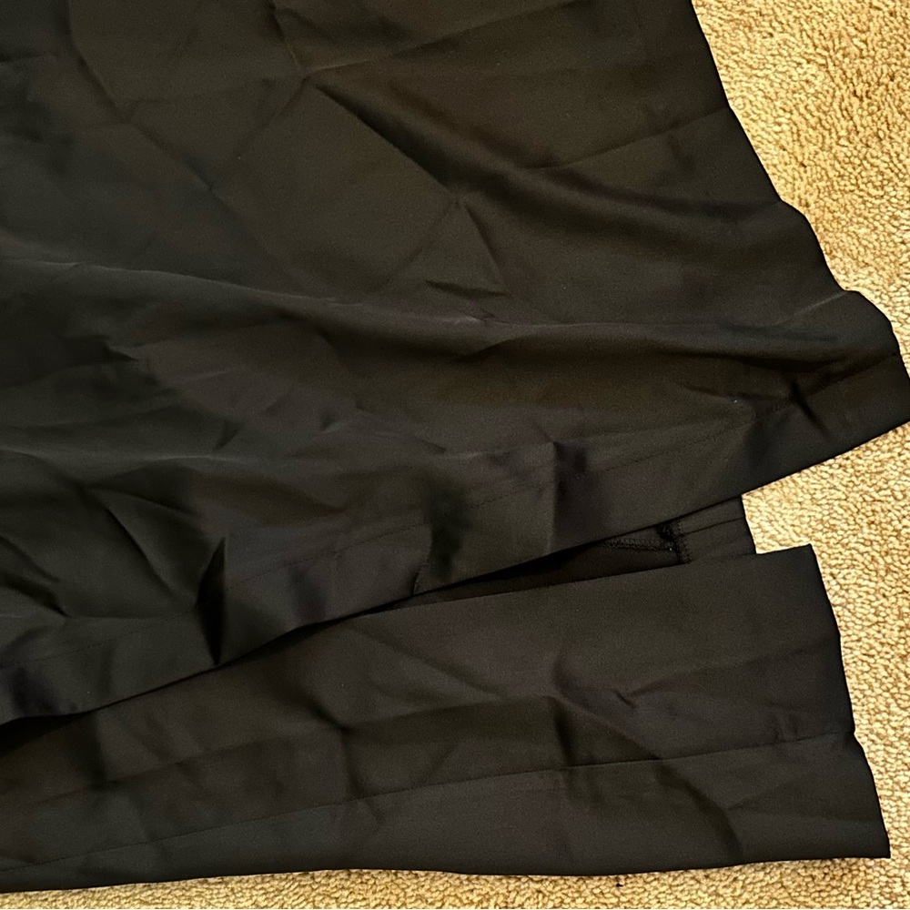 Zara Satin Effect Midi Skirt with Slit Black Sz L NWT - Picture 4 of 4